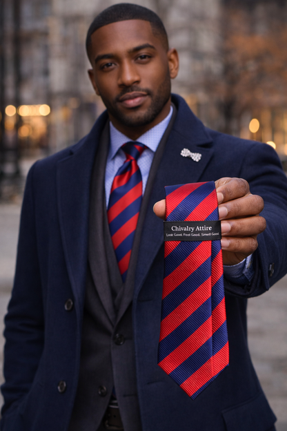 Crimson Command Silk Tie